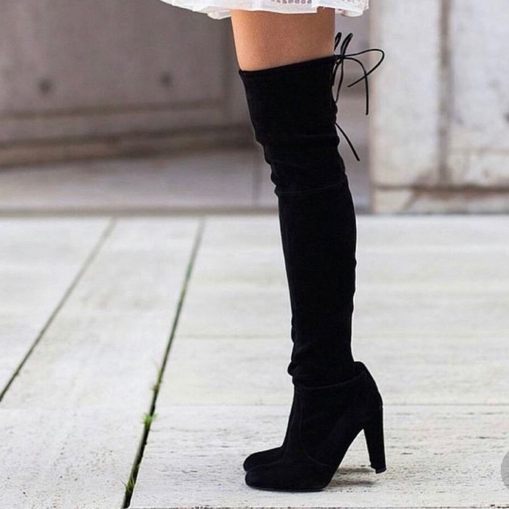 Stuart Weitzman highland black otk boots